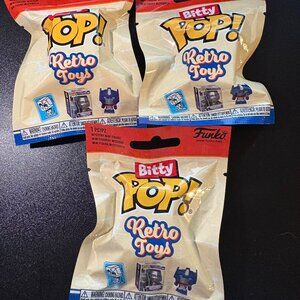 New- Set of three Funko Bitty Pop- Retro Toys